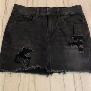 black denim skirt